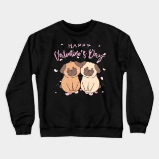 Happy Valentines Day Cute Puppy Crewneck Sweatshirt